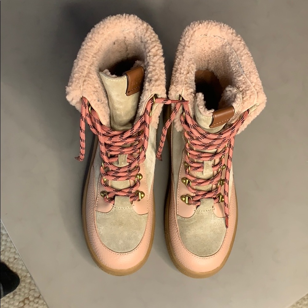 Coach Tyler Shearling Fold over Platform Boot 7 - Picture 8 of 14